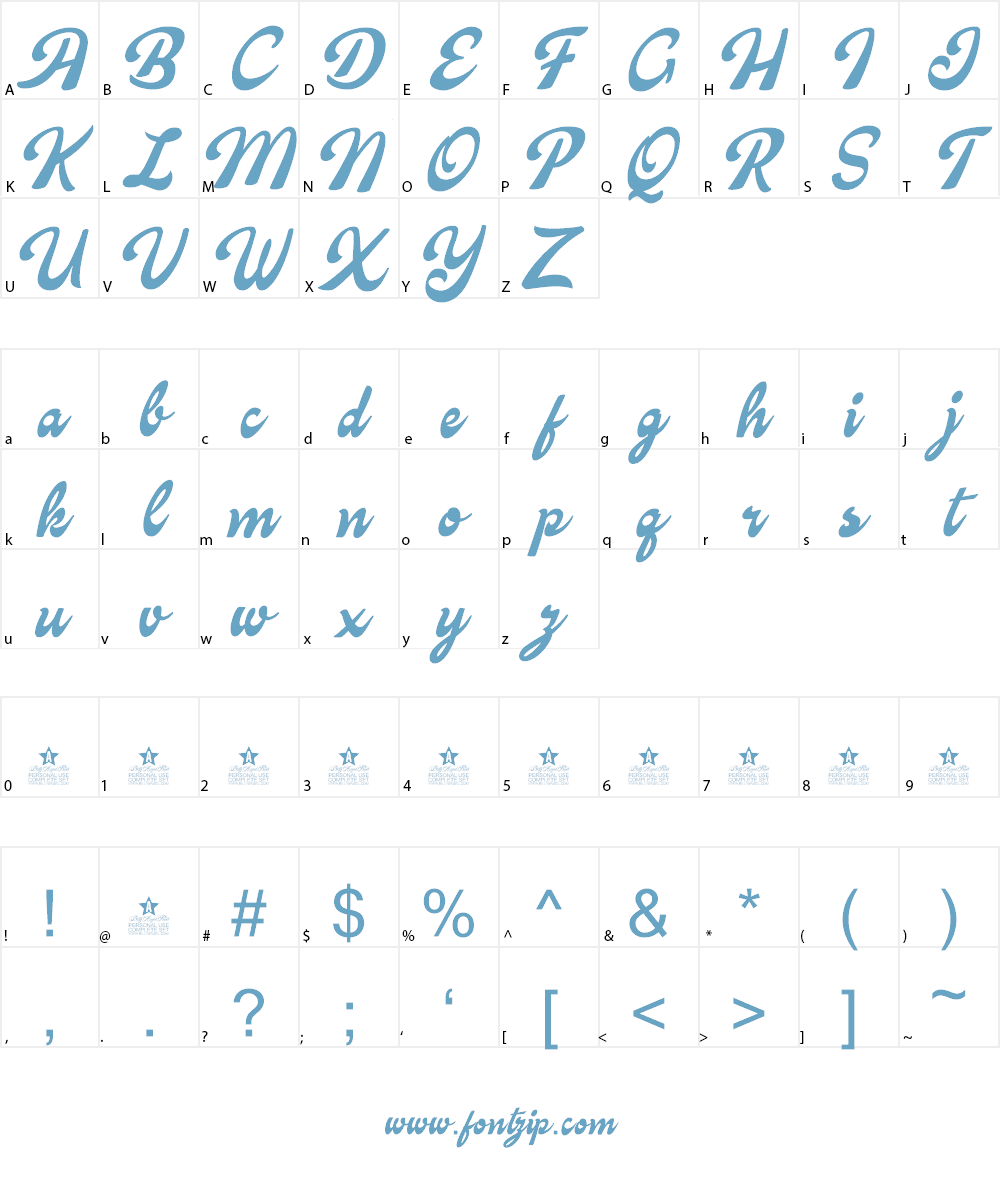 Candy Shop Personal Use Font Character